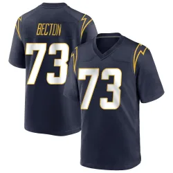 Men's Mekhi Becton Los Angeles Chargers No.73 Game Team Color Jersey - Navy