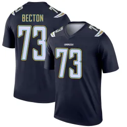 Men's Mekhi Becton Los Angeles Chargers No.73 Legend Jersey - Navy