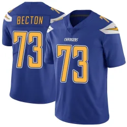 Men's Mekhi Becton Los Angeles Chargers No.73 Limited Color Rush Vapor Untouchable Jersey - Royal