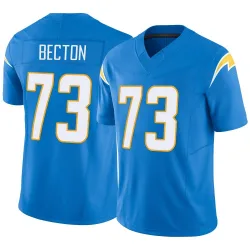 Men's Mekhi Becton Los Angeles Chargers No.73 Limited Powder Vapor F.U.S.E. Jersey - Blue