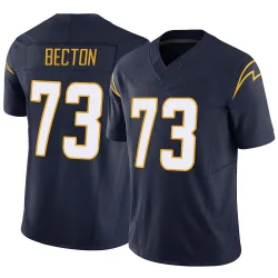 Men's Mekhi Becton Los Angeles Chargers No.73 Limited Vapor F.U.S.E. Jersey - Navy