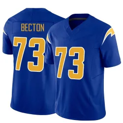 Men's Mekhi Becton Los Angeles Chargers No.73 Limited Vapor F.U.S.E. Jersey - Royal