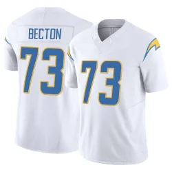 Men's Mekhi Becton Los Angeles Chargers No.73 Limited Vapor F.U.S.E. Jersey - White