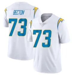 Men's Mekhi Becton Los Angeles Chargers No.73 Limited Vapor Untouchable Jersey - White