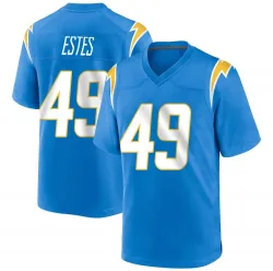 Men's Mike Estes Los Angeles Chargers No.49 Game Powder Alternate Jersey - Blue