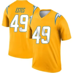 Men's Mike Estes Los Angeles Chargers No.49 Legend Inverted Jersey - Gold