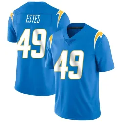 Men's Mike Estes Los Angeles Chargers No.49 Limited Powder Vapor Untouchable Alternate Jersey - Blue