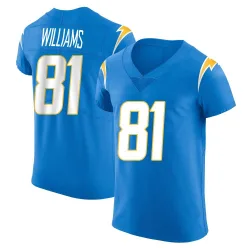 Men's Mike Williams Los Angeles Chargers No.81 Elite Alternate Vapor Untouchable Jersey - Blue