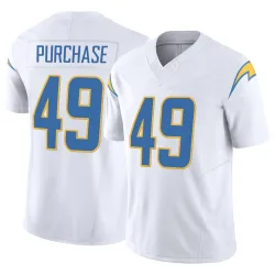 Men's Myles Purchase Los Angeles Chargers No.49 Limited Vapor F.U.S.E. Jersey - White