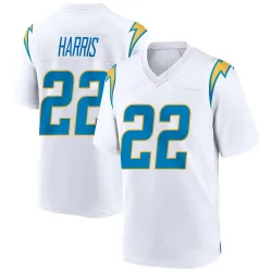 Men's Najee Harris Los Angeles Chargers No.22 Game Jersey - White