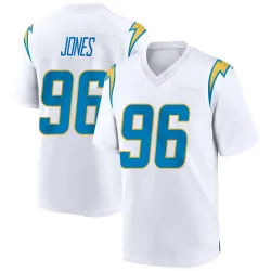 Men's Naquan Jones Los Angeles Chargers No.96 Game Jersey - White