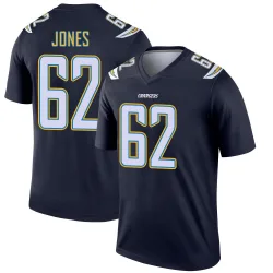 Men's Nash Jones Los Angeles Chargers No.62 Legend Jersey - Navy
