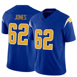 Men's Nash Jones Los Angeles Chargers No.62 Limited Vapor F.U.S.E. Jersey - Royal
