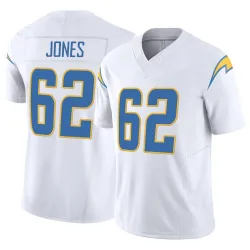 Men's Nash Jones Los Angeles Chargers No.62 Limited Vapor F.U.S.E. Jersey - White