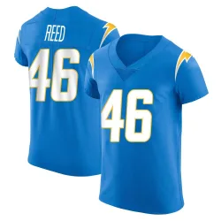 Men's Nikko Reed Los Angeles Chargers No.46 Elite Alternate Vapor Untouchable Jersey - Blue