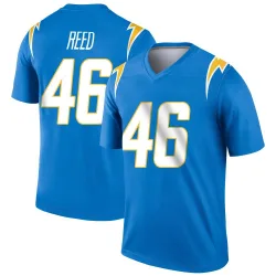 Men's Nikko Reed Los Angeles Chargers No.46 Legend Powder Jersey - Blue