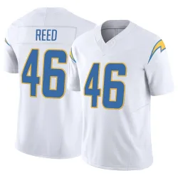 Men's Nikko Reed Los Angeles Chargers No.46 Limited Vapor F.U.S.E. Jersey - White
