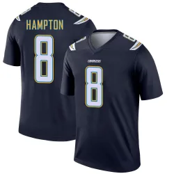 Men's Omarion Hampton Los Angeles Chargers No.8 Legend Jersey - Navy