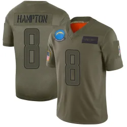 Men's Omarion Hampton Los Angeles Chargers No.8 Limited 2019 Salute to Service Jersey - Camo