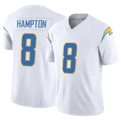 Men's Omarion Hampton Los Angeles Chargers No.8 Limited Vapor F.U.S.E. Jersey - White