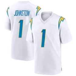 Men's Quentin Johnston Los Angeles Chargers No.1 Game Jersey - White