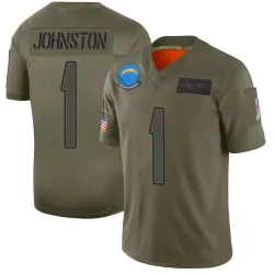 Men's Quentin Johnston Los Angeles Chargers No.1 Limited 2019 Salute to Service Jersey - Camo