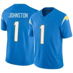 Men's Quentin Johnston Los Angeles Chargers No.1 Limited Powder Vapor F.U.S.E. Jersey - Blue