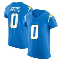 Men's R.J. Mickens Los Angeles Chargers No.0 Elite Alternate Vapor Untouchable Jersey - Blue