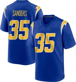 Men's Raheim Sanders Los Angeles Chargers No.35 Game 2nd Alternate Jersey - Royal