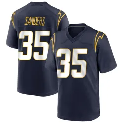 Men's Raheim Sanders Los Angeles Chargers No.35 Game Team Color Jersey - Navy