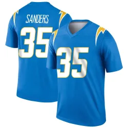 Men's Raheim Sanders Los Angeles Chargers No.35 Legend Powder Jersey - Blue