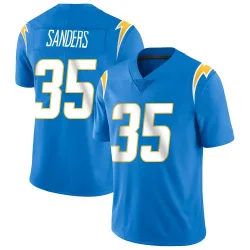 Men's Raheim Sanders Los Angeles Chargers No.35 Limited Powder Vapor Untouchable Alternate Jersey - Blue