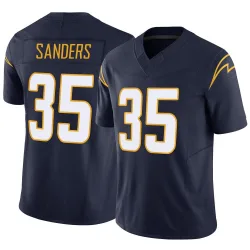 Men's Raheim Sanders Los Angeles Chargers No.35 Limited Vapor F.U.S.E. Jersey - Navy