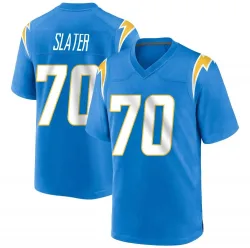 Men's Rashawn Slater Los Angeles Chargers No.70 Game Powder Alternate Jersey - Blue