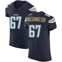 Men's Savion Washington Los Angeles Chargers No.67 Elite Team Color Vapor Untouchable Jersey - Navy Blue