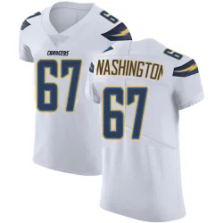 Men's Savion Washington Los Angeles Chargers No.67 Elite Vapor Untouchable Jersey - White