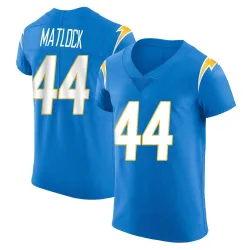 Men's Scott Matlock Los Angeles Chargers No.44 Elite Alternate Vapor Untouchable Jersey - Blue