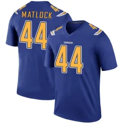 Men's Scott Matlock Los Angeles Chargers No.44 Legend Color Rush Jersey - Royal