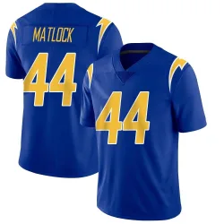 Men's Scott Matlock Los Angeles Chargers No.44 Limited 2nd Alternate Vapor Jersey - Royal