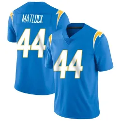 Men's Scott Matlock Los Angeles Chargers No.44 Limited Powder Vapor Untouchable Alternate Jersey - Blue