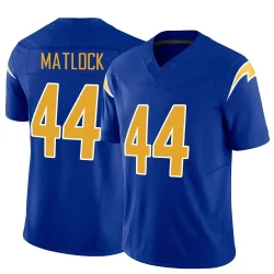 Men's Scott Matlock Los Angeles Chargers No.44 Limited Vapor F.U.S.E. Jersey - Royal