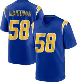 Men's Shaq Quarterman Los Angeles Chargers No.58 Game 2nd Alternate Jersey - Royal