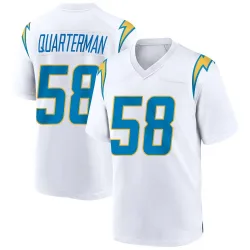 Men's Shaq Quarterman Los Angeles Chargers No.58 Game Jersey - White