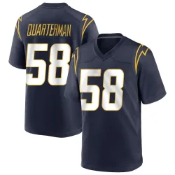 Men's Shaq Quarterman Los Angeles Chargers No.58 Game Team Color Jersey - Navy