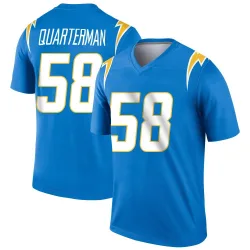 Men's Shaq Quarterman Los Angeles Chargers No.58 Legend Powder Jersey - Blue