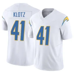 Men's Stevo Klotz Los Angeles Chargers No.41 Limited Vapor F.U.S.E. Jersey - White