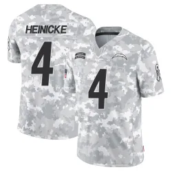 Men's Taylor Heinicke Los Angeles Chargers No.4 Limited 2024 Salute to Service Jersey - Arctic Camo
