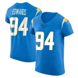 Men's TeRah Edwards Los Angeles Chargers No.94 Elite Alternate Vapor Untouchable Jersey - Blue