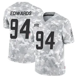 Men's TeRah Edwards Los Angeles Chargers No.94 Limited 2024 Salute to Service Jersey - Arctic Camo