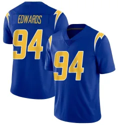 Men's TeRah Edwards Los Angeles Chargers No.94 Limited 2nd Alternate Vapor Jersey - Royal
